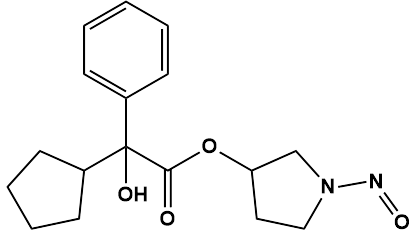1-nitrosopyrrolidin-3-yl 2-cyclopentyl-2-hydroxy-2-phenylacetate